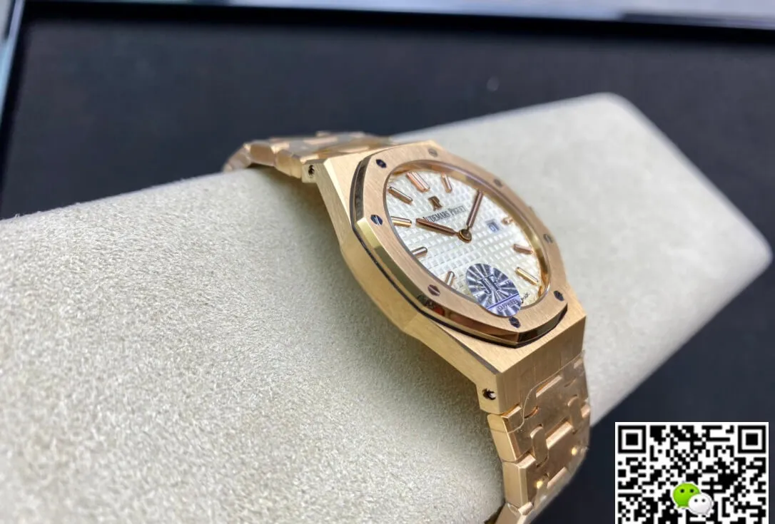Audemars Piguet Royal Oak 67650OR.OO.1261OR.01 JF Factory 1:1 Best Edition Replica Watch White Dial Swiss Quartz